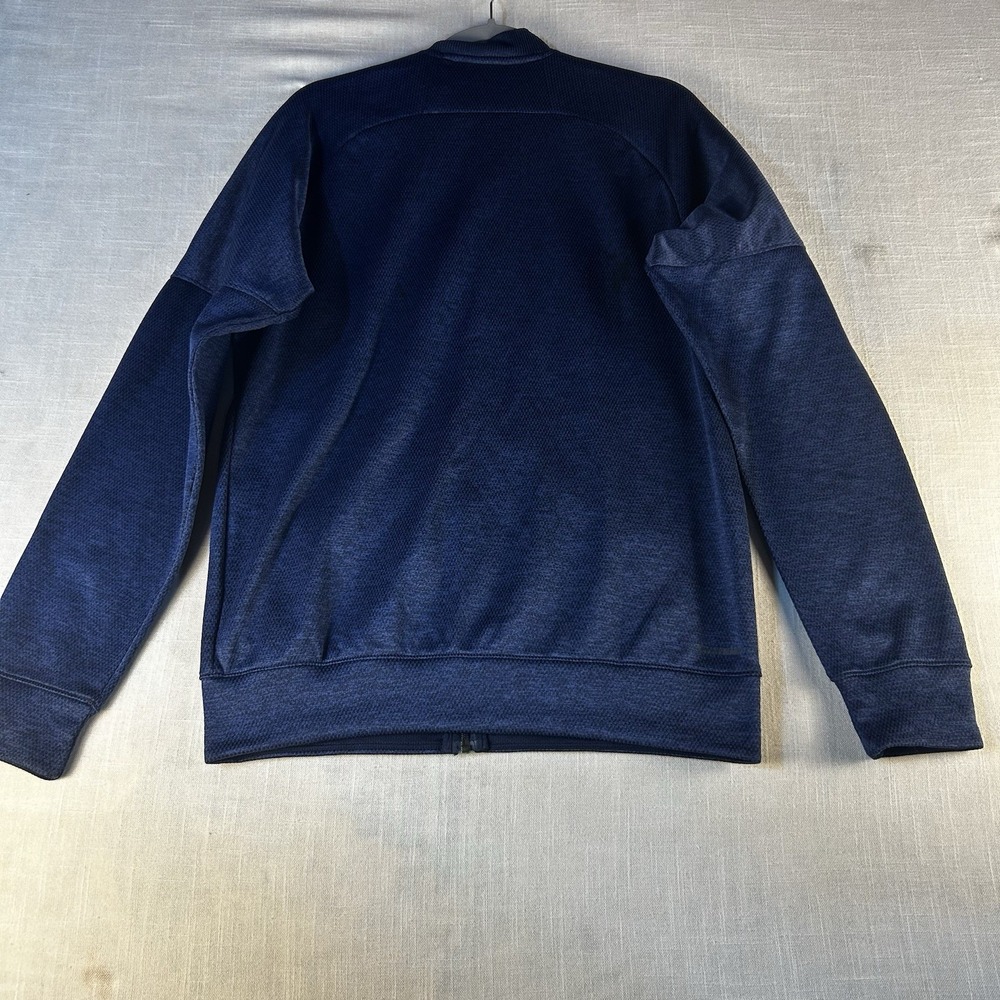 ADIDAS Size M Men's Blue Front Pocket Sweatshirt FullZip WarmUp Athletic Climawa - Picture 7 of 7